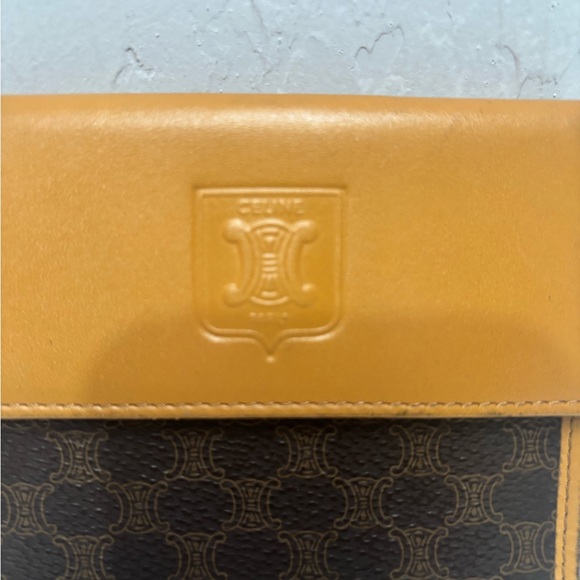 Celine Tan and Brown Unisex Wallet - Picture 2 of 5